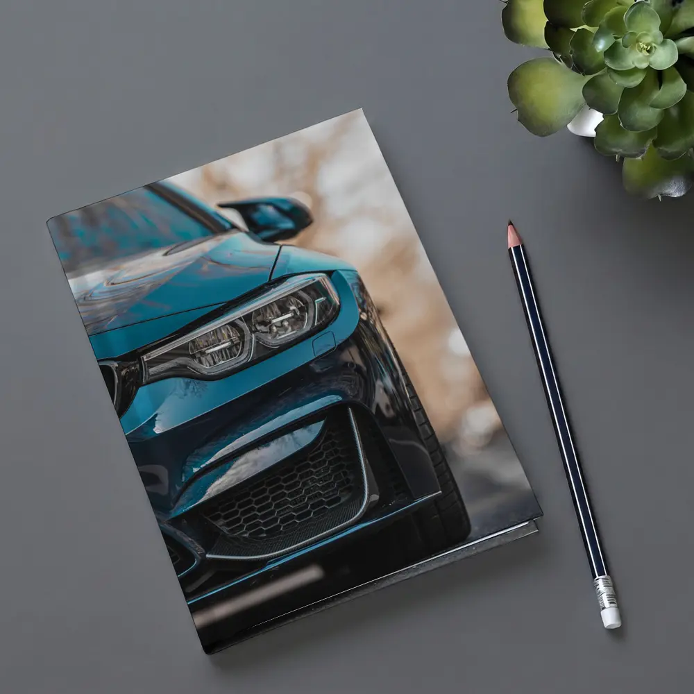 BMW M4 Teal Front View City Street – Notebooks