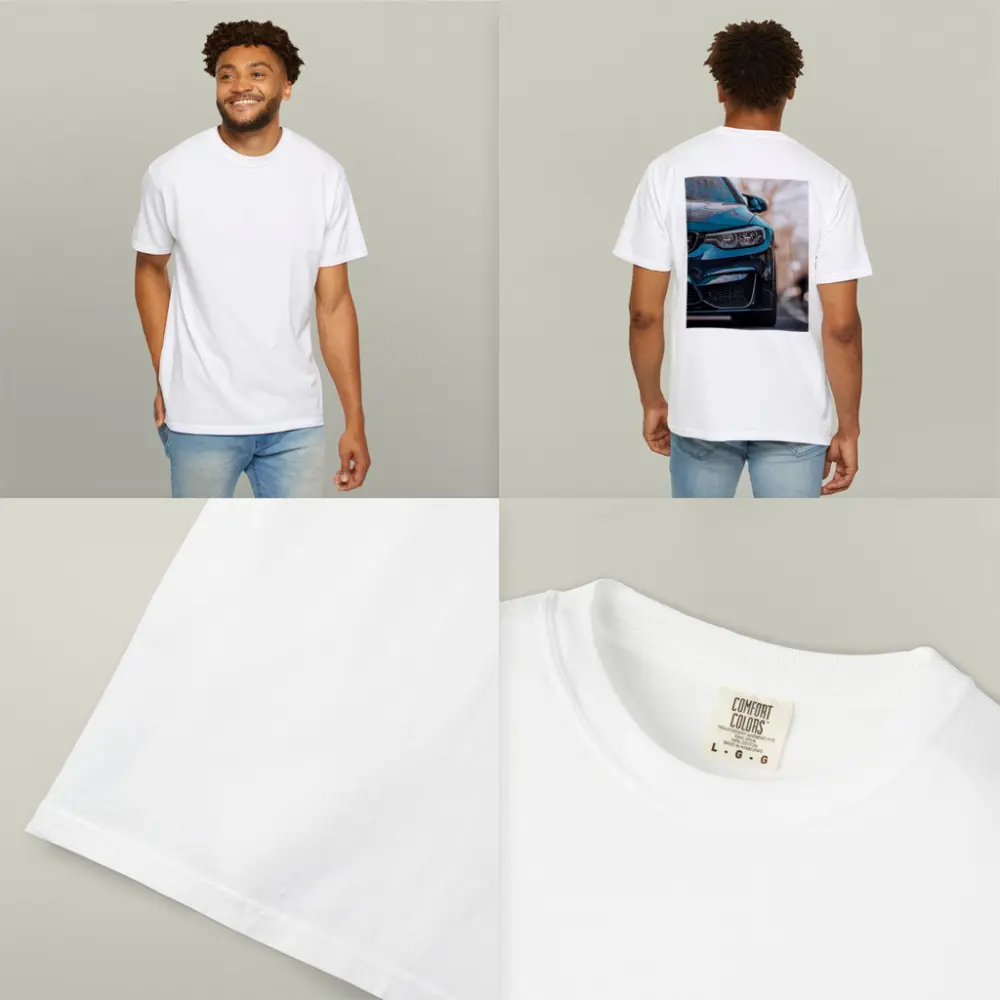 BMW M4 Teal Front View City Street – T-Shirts