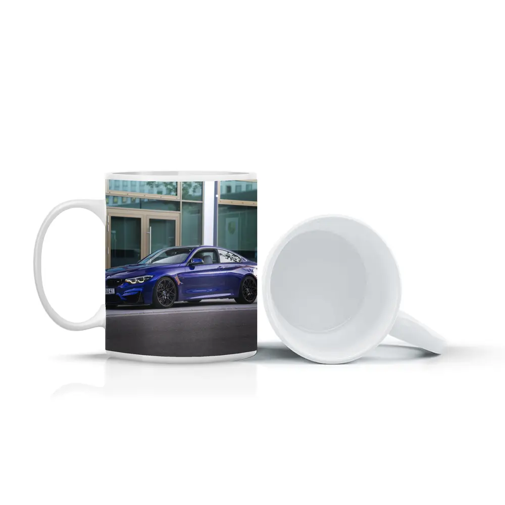 BMW M4 Blue Coupe Urban Street Scene – Mugs