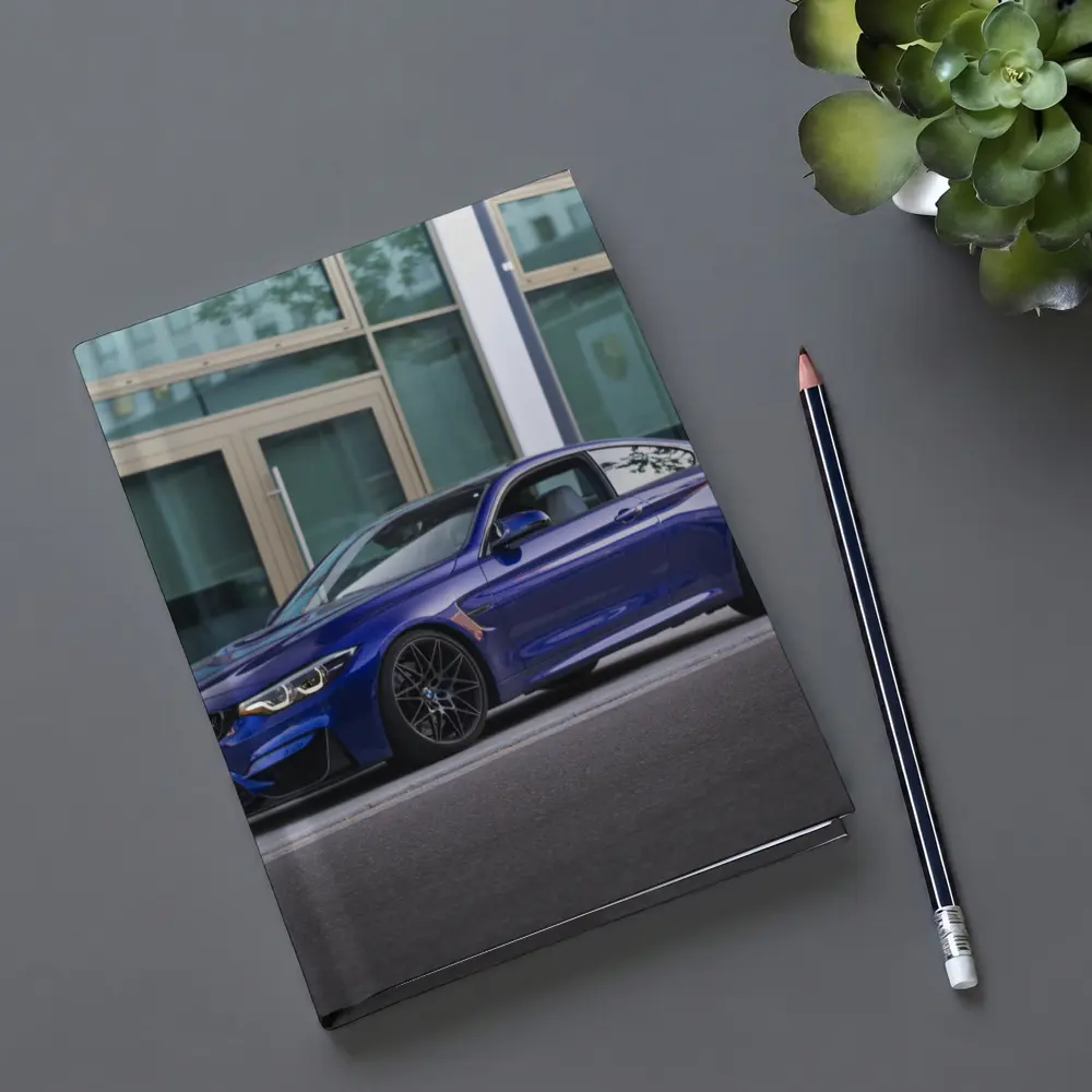 BMW M4 Blue Coupe Urban Street Scene – Notebooks
