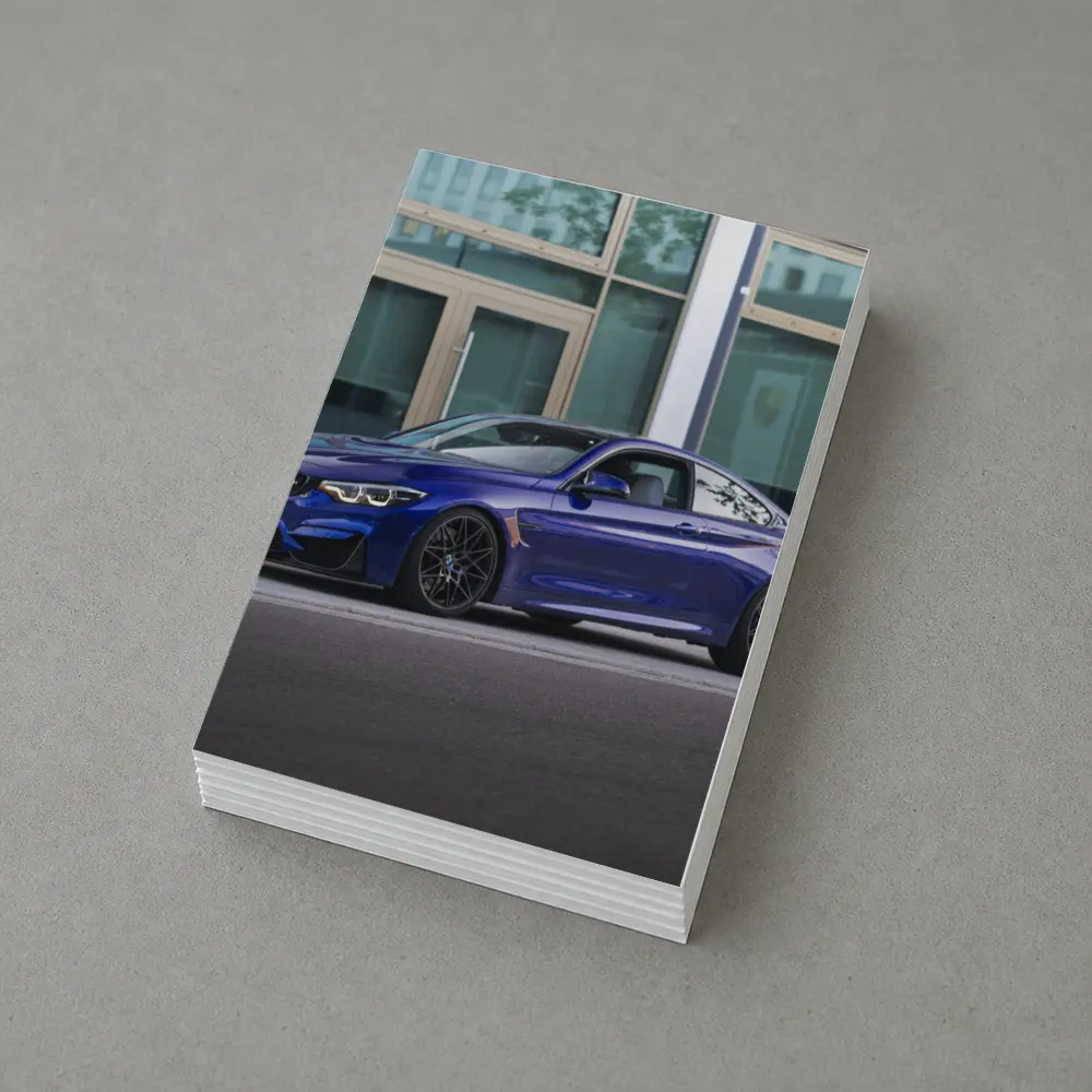 BMW M4 Blue Coupe Urban Street Scene – Postcards