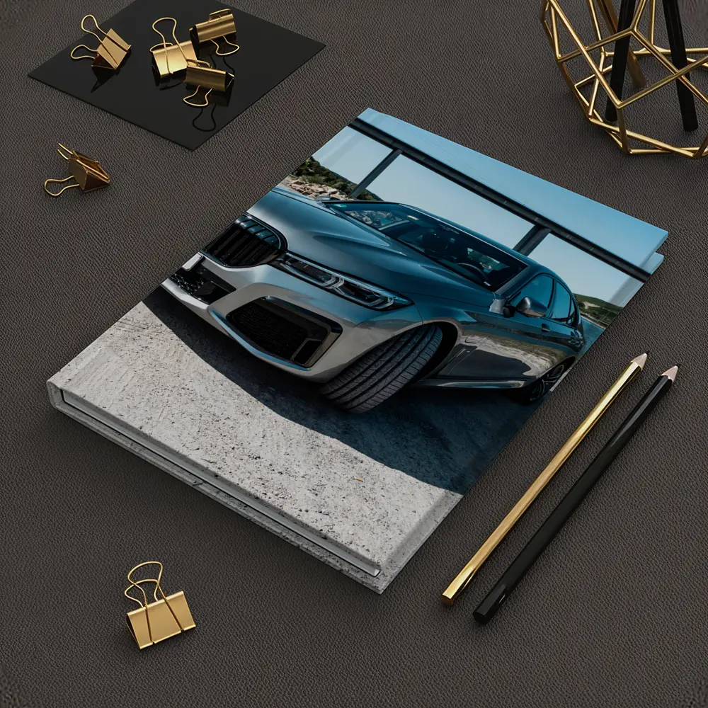 BMW Seven Series Gray Sedan by River – Notebooks