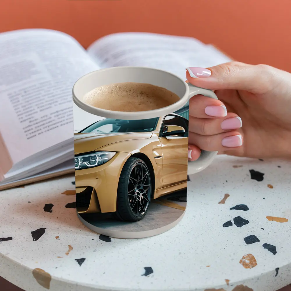 BMW M4 Gold Coupe Industrial Port Setting – Mugs