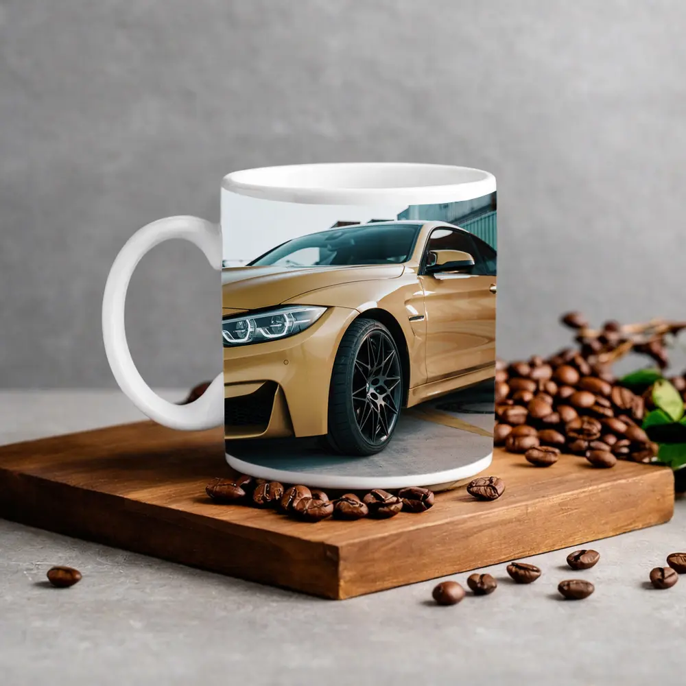 BMW M4 Gold Coupe Industrial Port Setting – Mugs