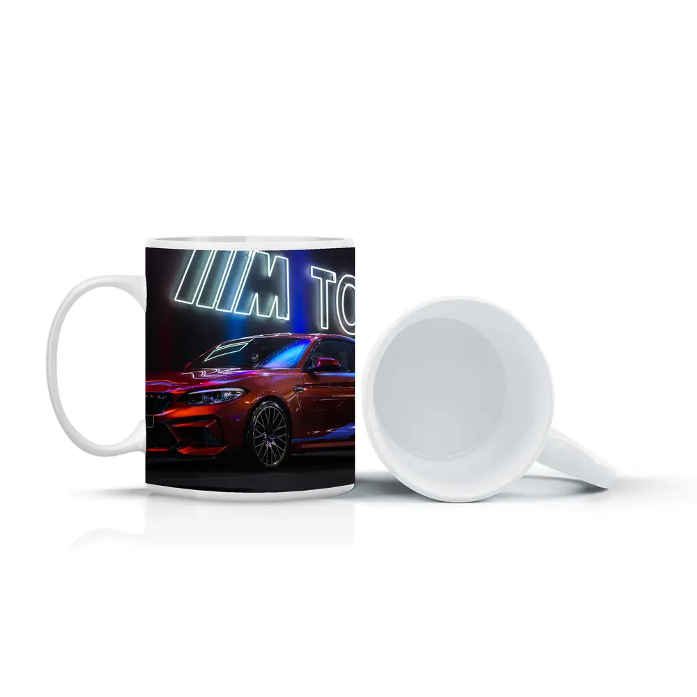 BMW M2 Red Coupe M Town Neon – Mugs