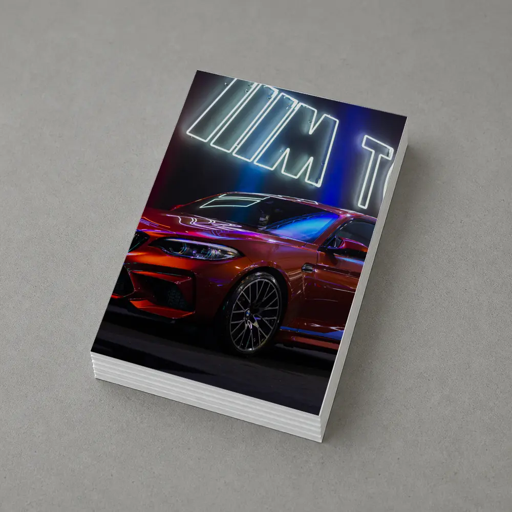 BMW M2 Red Coupe M Town Neon – Postcards