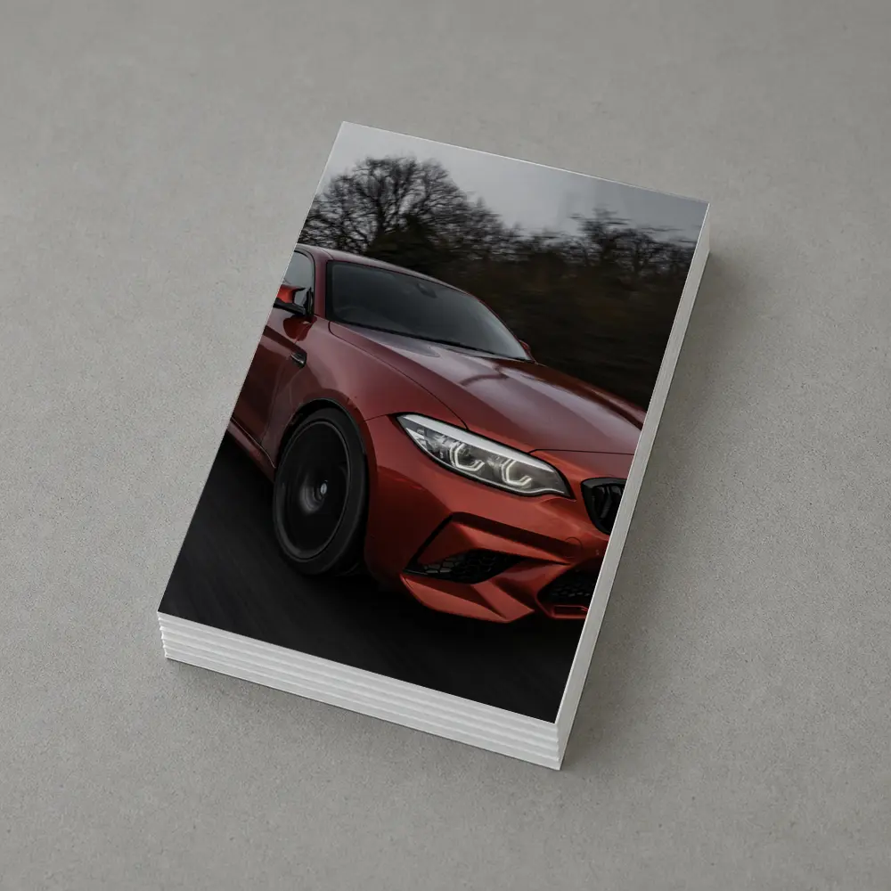 BMW M2 Coupe Racing On Wet Road – Postcards