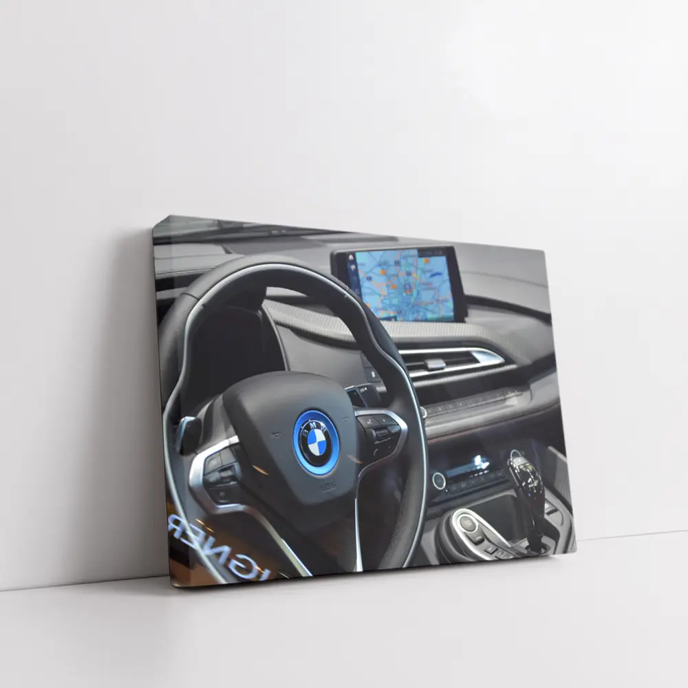 BMW i8 Interior Cockpit Dashboard Navigation View – Wall Art