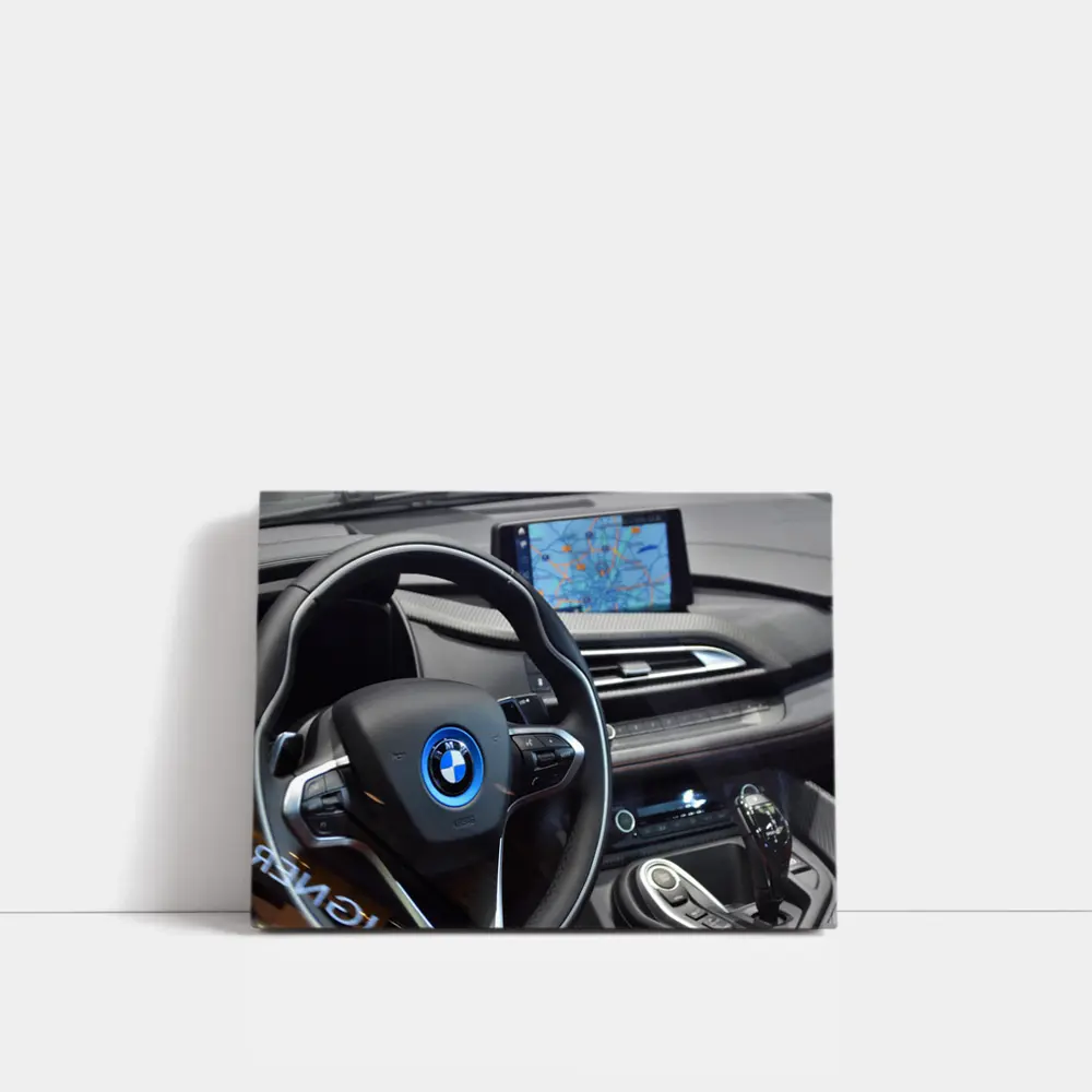 BMW i8 Interior Cockpit Dashboard Navigation View – Wall Art
