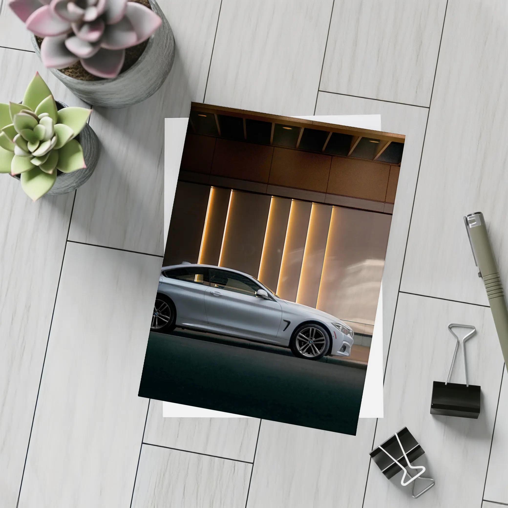 BMW 4 Series Coupe Urban Night Setting – Postcards