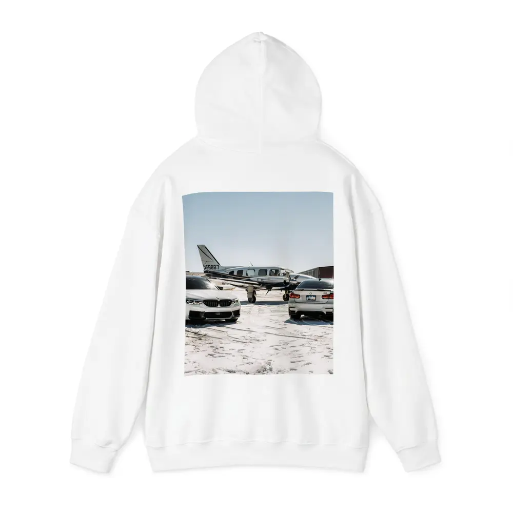 BMW M5 M3 Parked Near Private Airplane – Hoodies