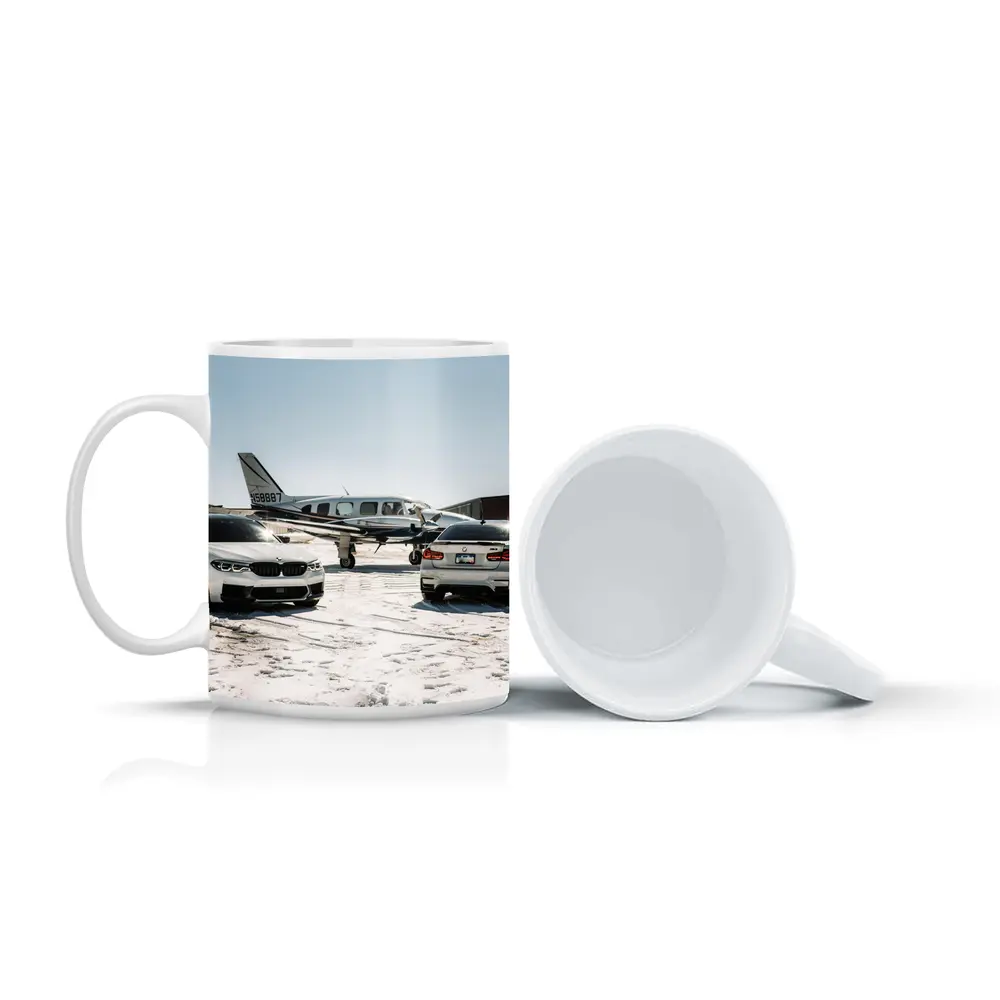 BMW M5 M3 Parked Near Private Airplane – Mugs