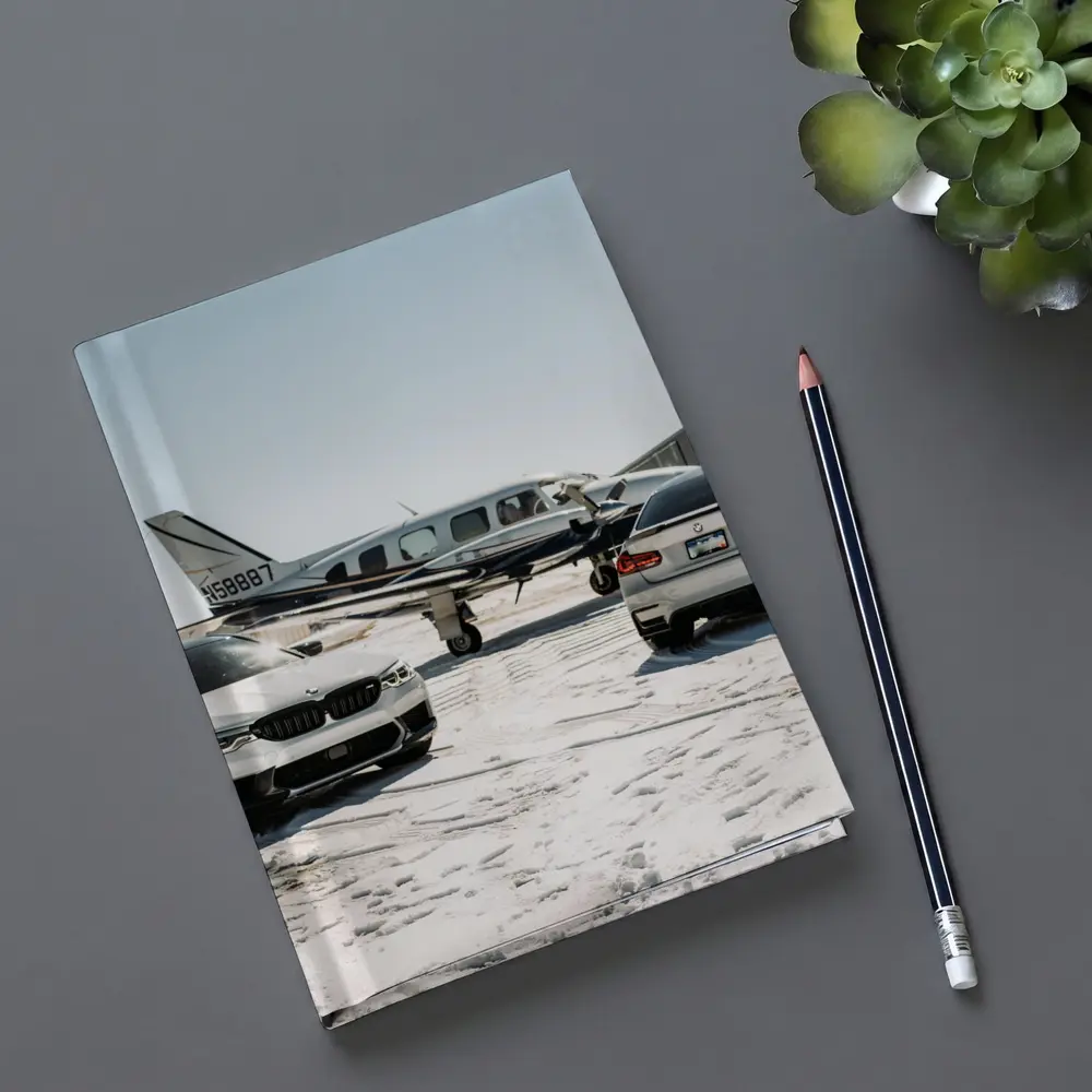 BMW M5 M3 Parked Near Private Airplane – Notebooks