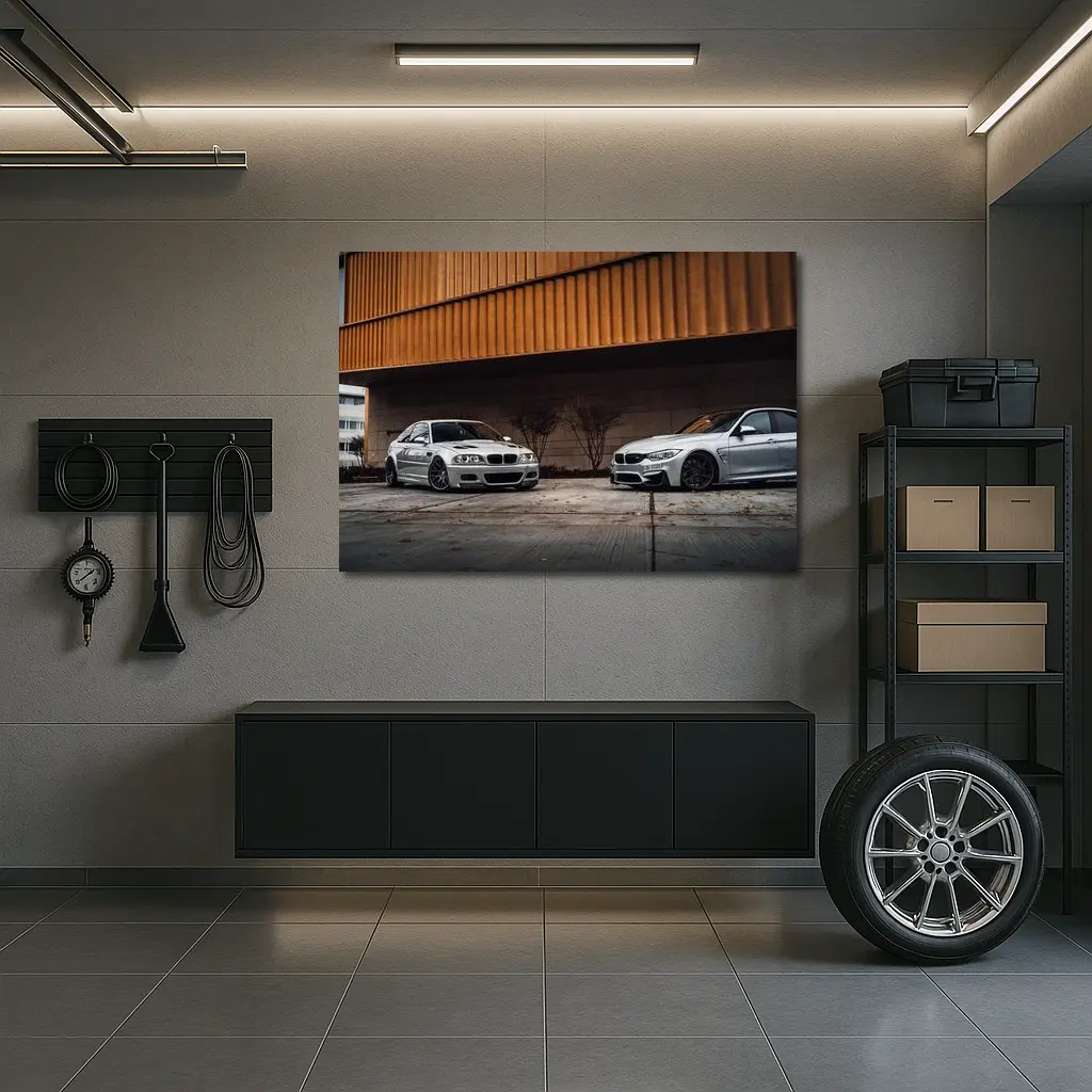 BMW M3 E46 F80 Silver Urban Duo – Wall Art