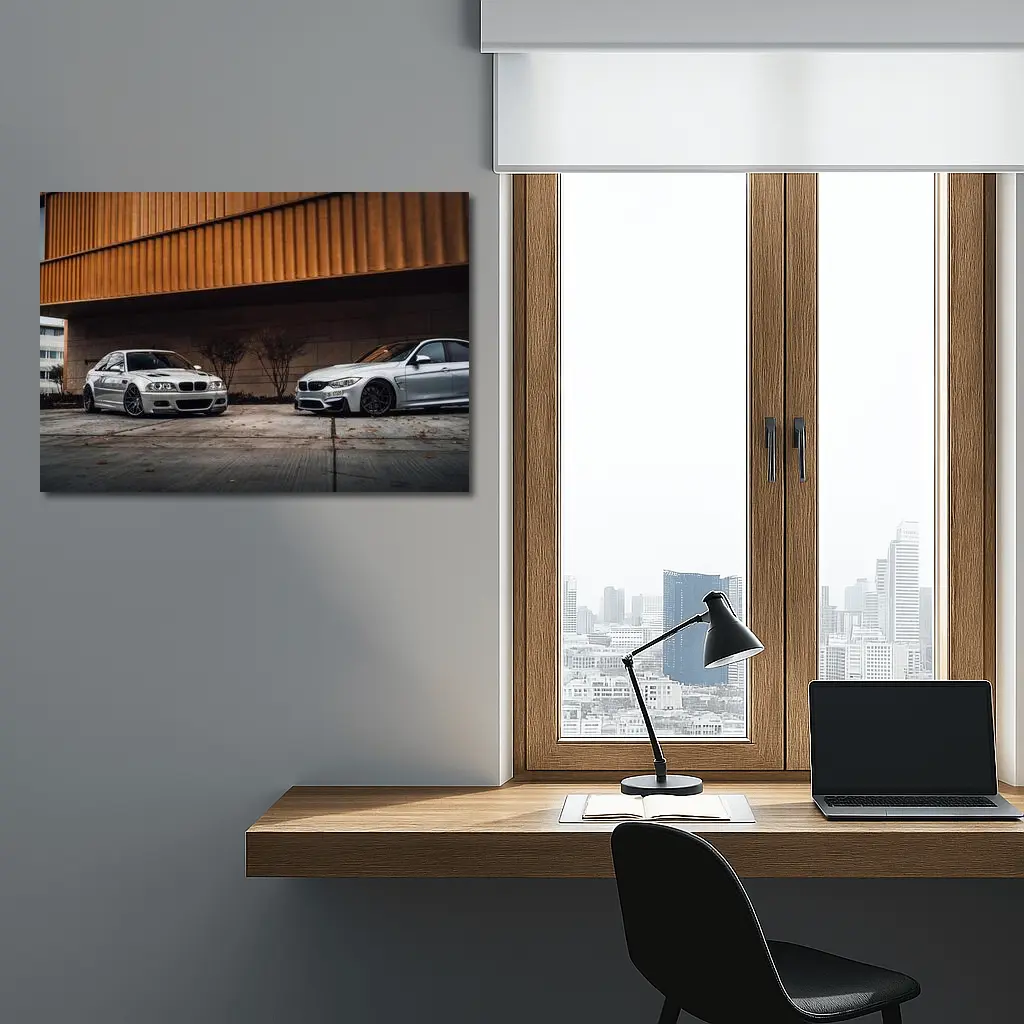 BMW M3 E46 F80 Silver Urban Duo – Wall Art