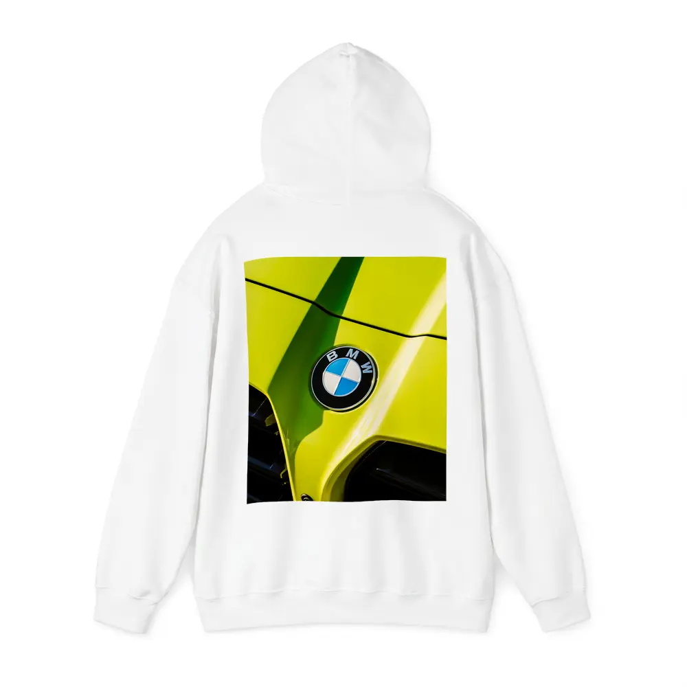 BMW M4 Yellow Hood Close Up Shot – Hoodies