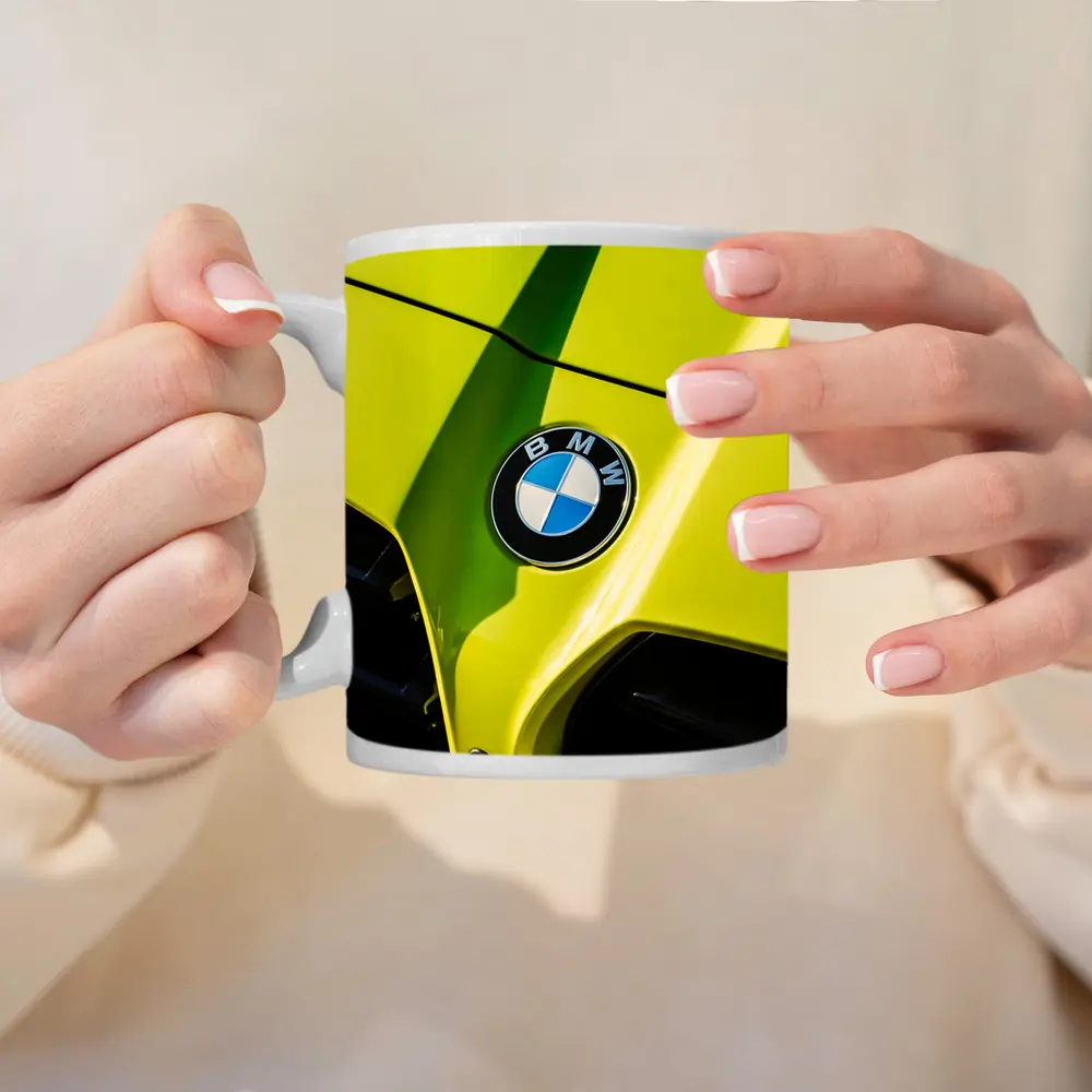 BMW M4 Yellow Hood Close Up Shot – Mugs