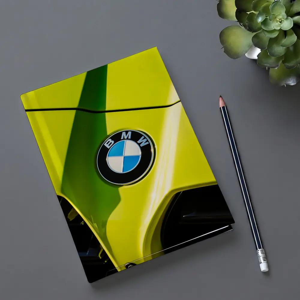 BMW M4 Yellow Hood Close Up Shot – Notebooks