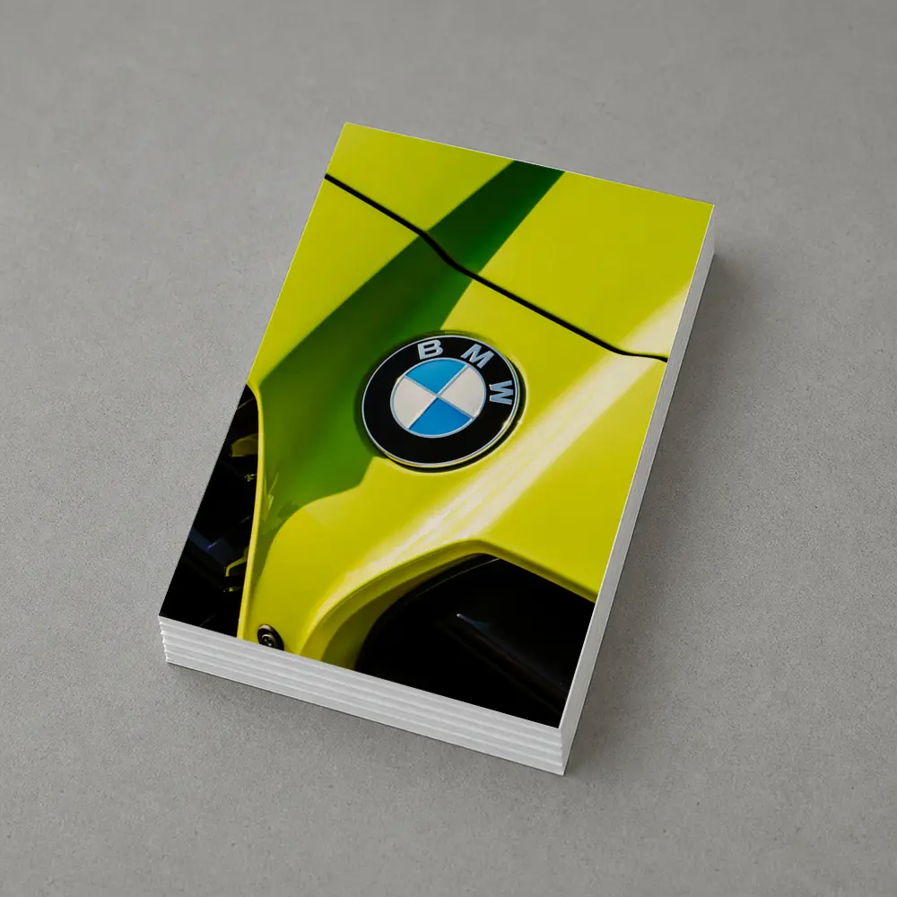 BMW M4 Yellow Hood Close Up Shot – Postcards