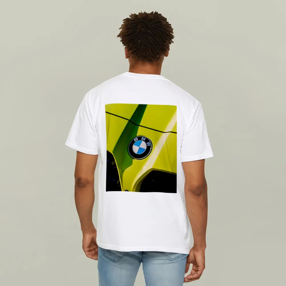 BMW M4 Yellow Hood Close Up Shot – T-Shirts