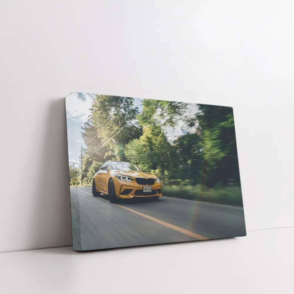 BMW M2 Yellow Speed Road Trees – Wall Art