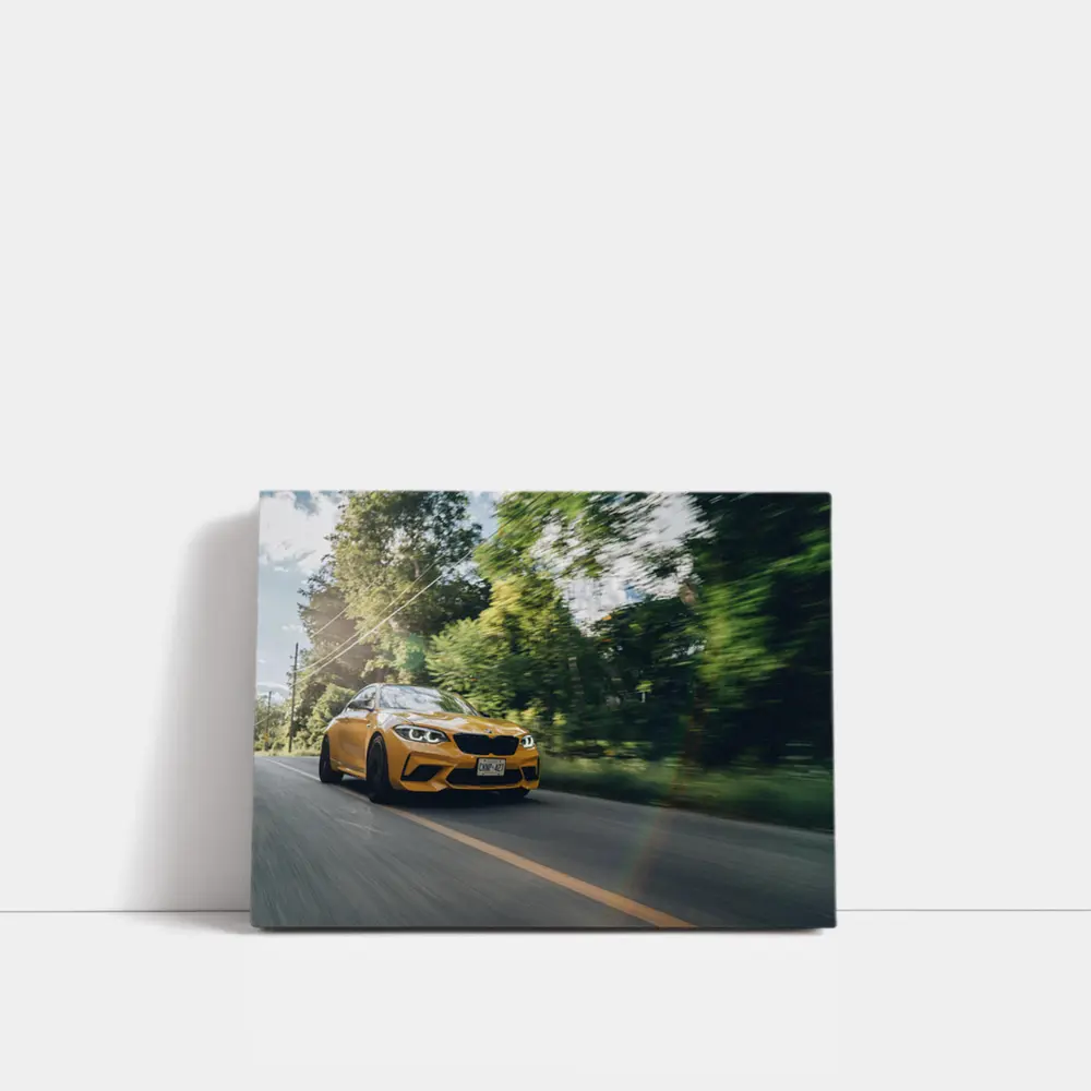 BMW M2 Yellow Speed Road Trees – Wall Art