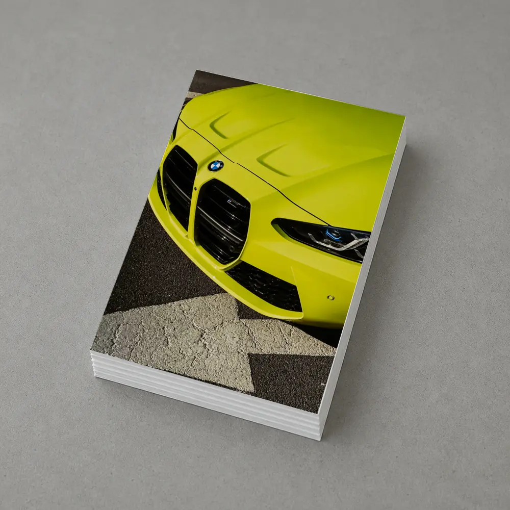 BMW M4 Sao Paulo Yellow Front Close Up – Postcards