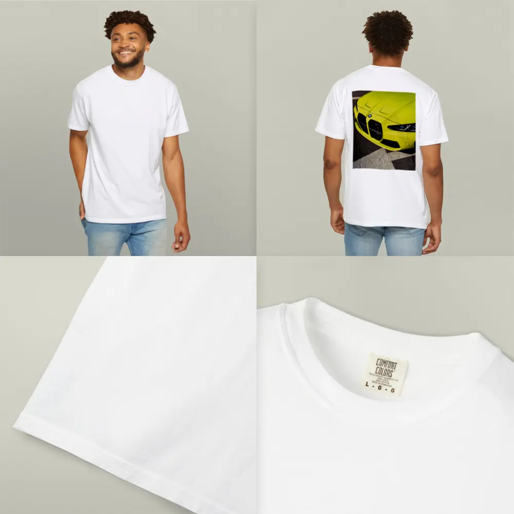 BMW M4 Sao Paulo Yellow Front Close Up – T-Shirts
