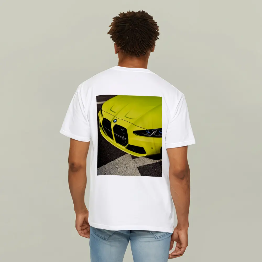 BMW M4 Sao Paulo Yellow Front Close Up – T-Shirts