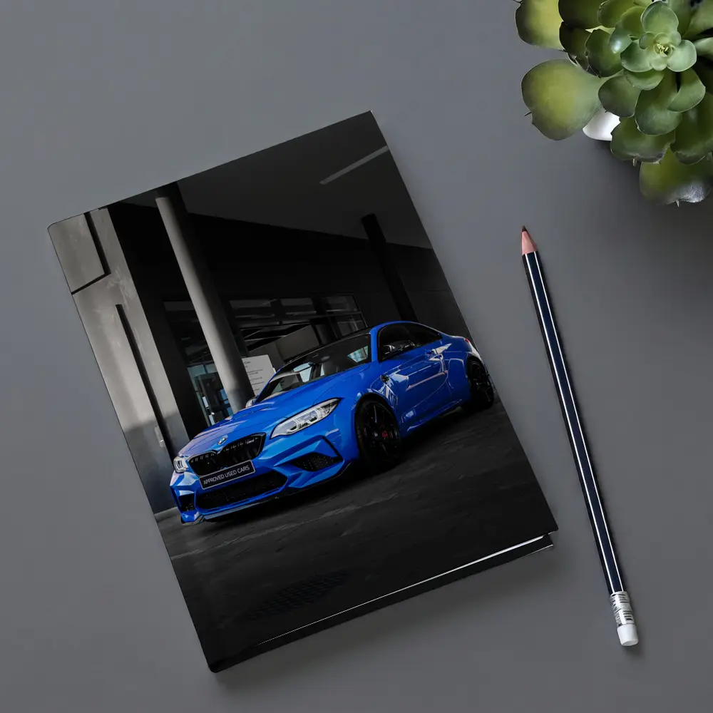 BMW M2 Blue Coupe Urban Parking Shot – Notebooks
