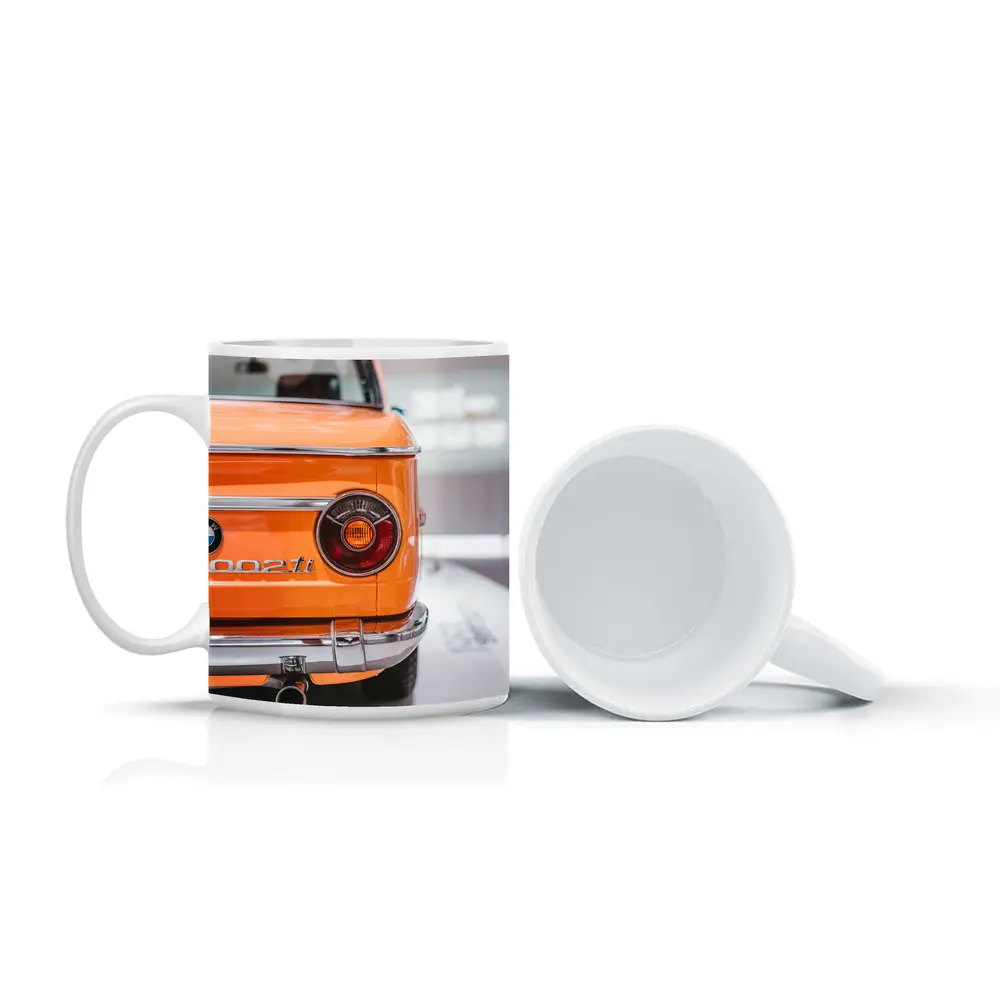 BMW 2002 Ti Orange Classic Rear View – Mugs
