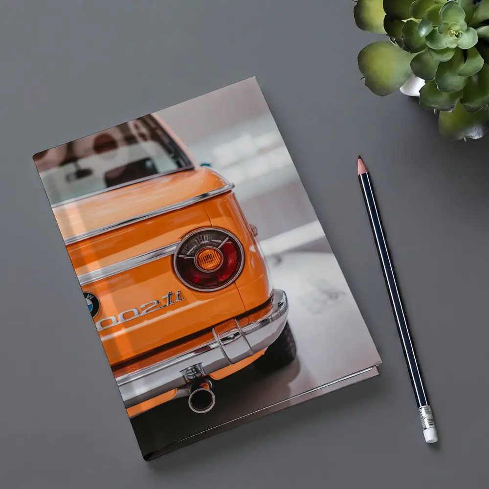 BMW 2002 Ti Orange Classic Rear View – Notebooks