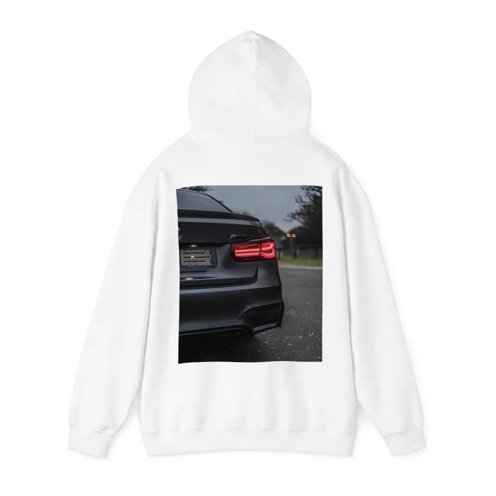 BMW M3 Matte Black Rear View Street – Hoodies