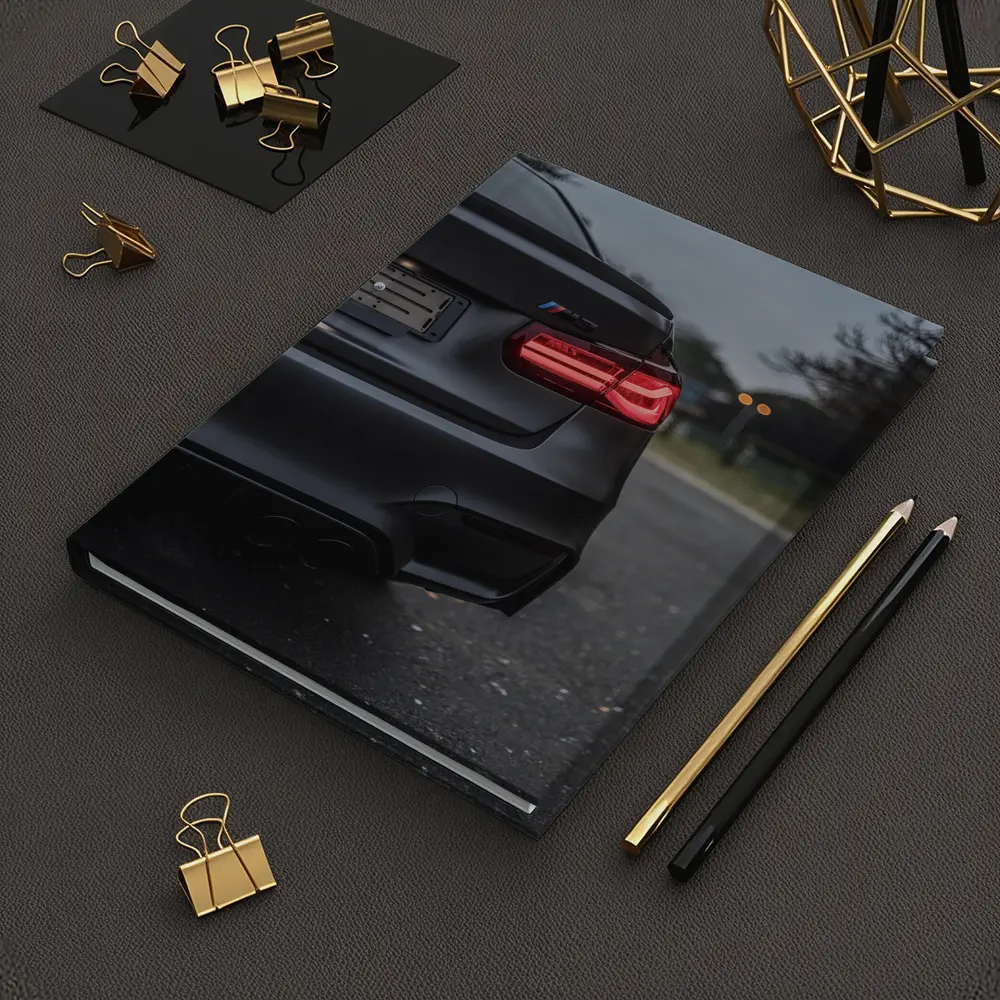 BMW M3 Matte Black Rear View Street – Notebooks
