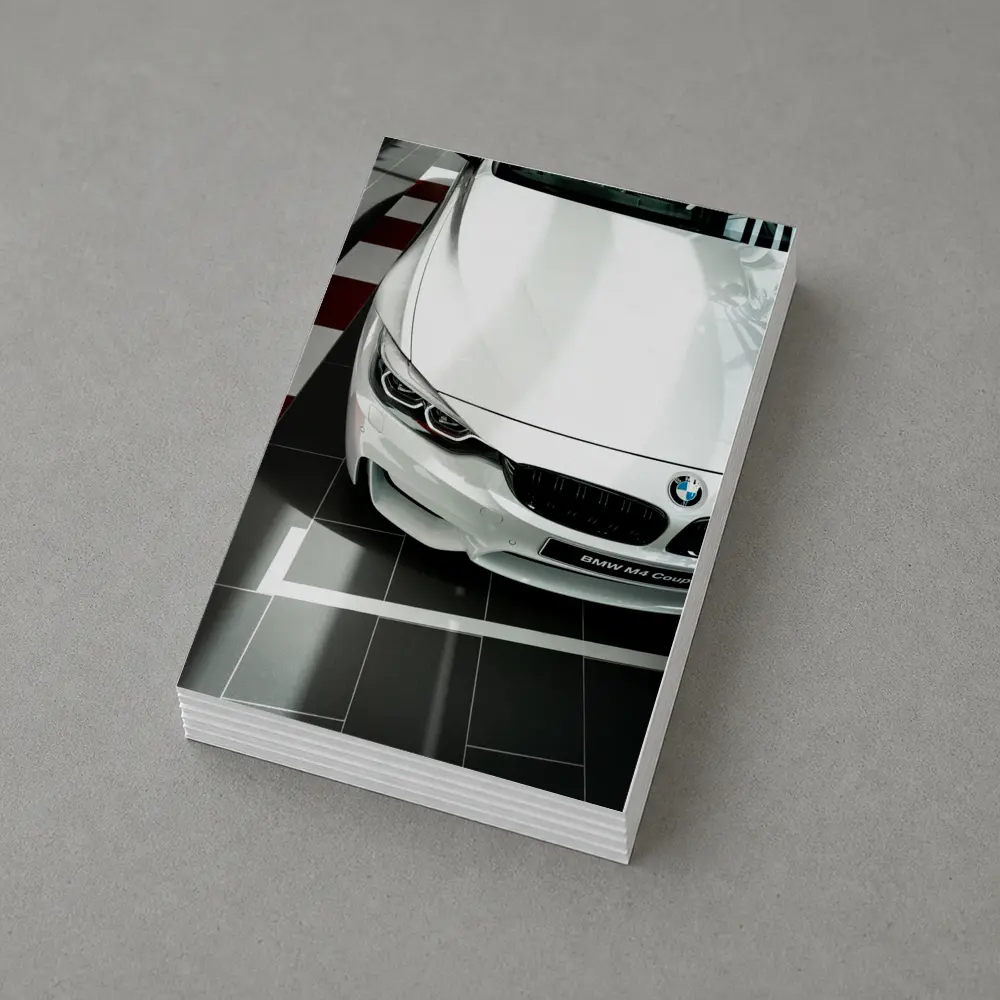 BMW M4 Coupe White Showroom Close Up – Postcards