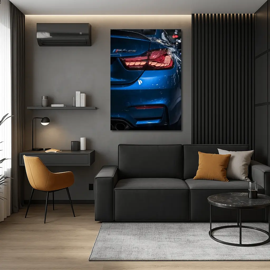 BMW M4 CS Blue Rear Tail Light – Wall Art