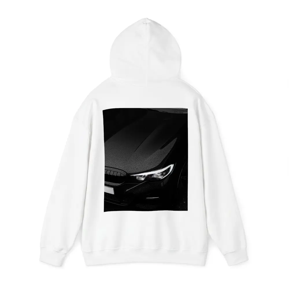 BMW Black Hood Rainy Dark Moody Shot – Hoodies