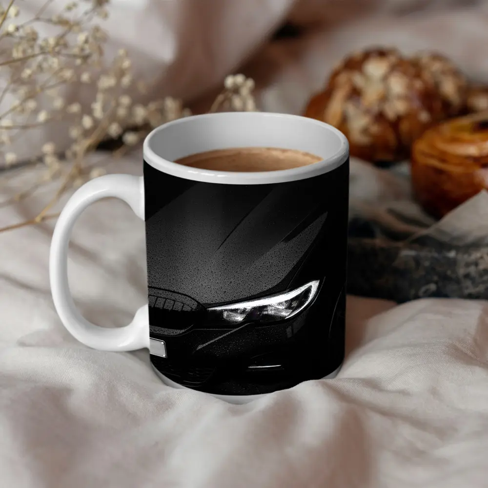 BMW Black Hood Rainy Dark Moody Shot – Mugs