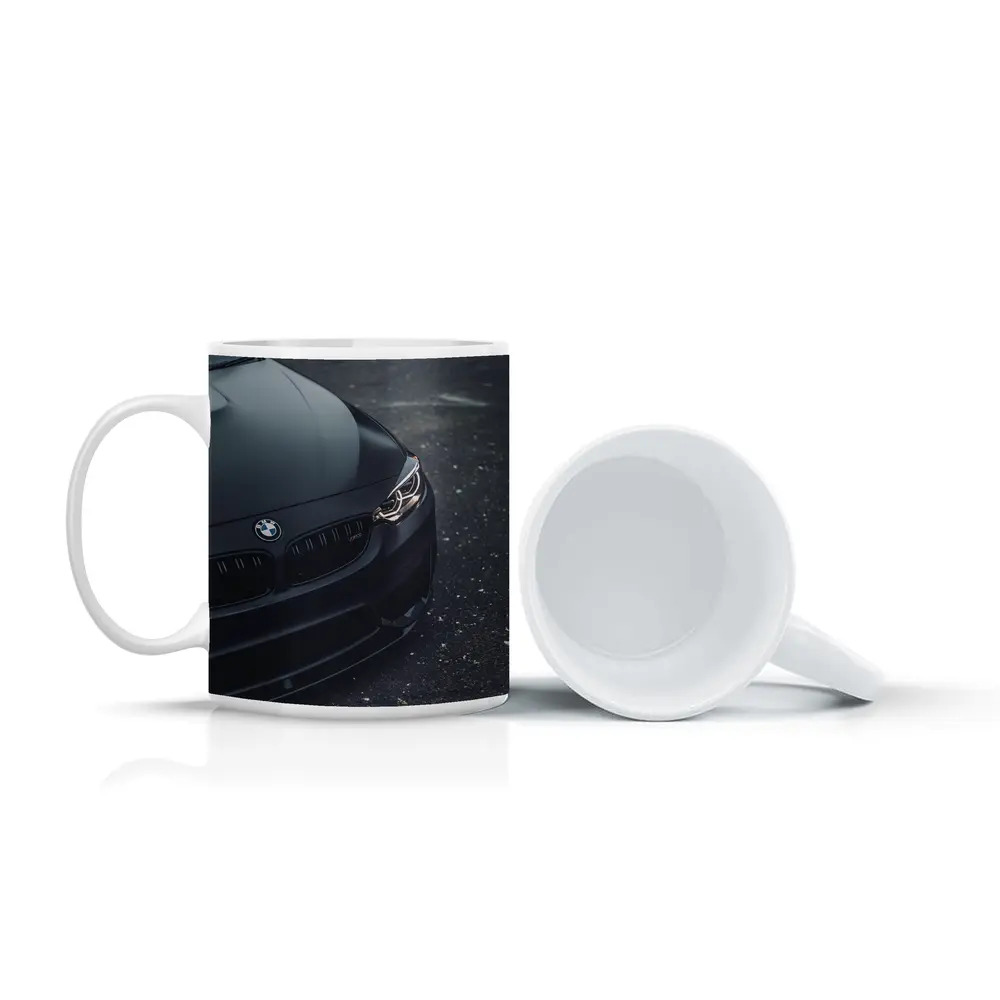 BMW M4 Matte Black Front Close Up – Mugs