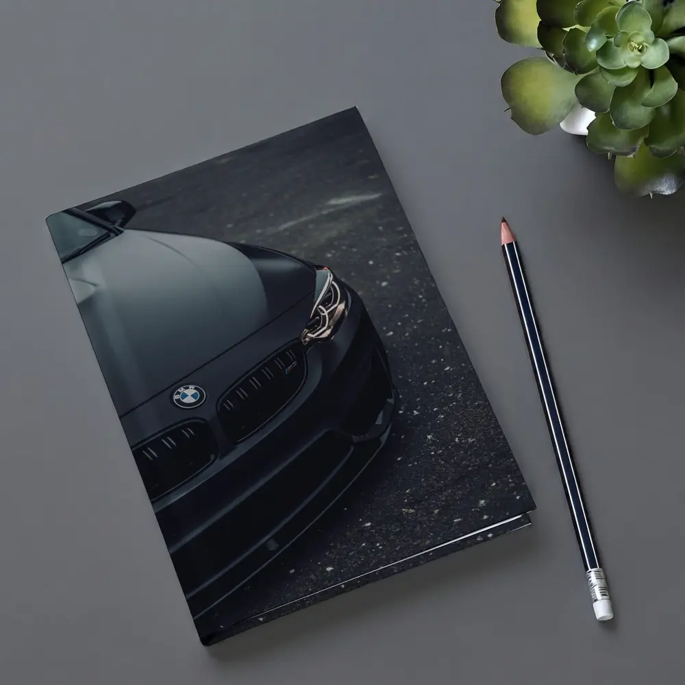 BMW M4 Matte Black Front Close Up – Notebooks