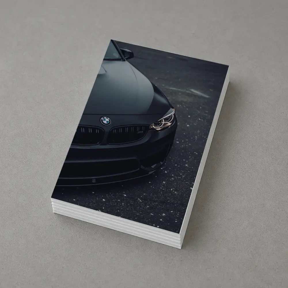 BMW M4 Matte Black Front Close Up – Postcards