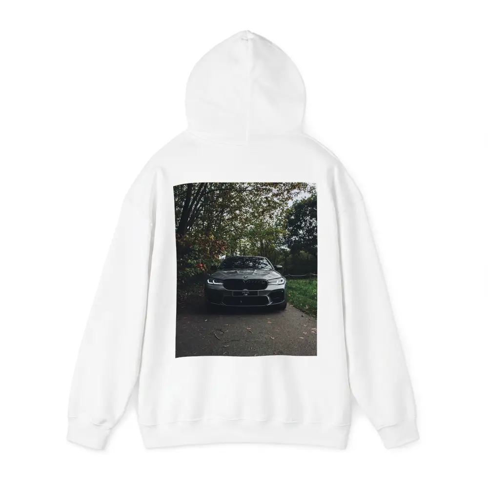BMW M5 Front View Autumn Forest – Hoodies