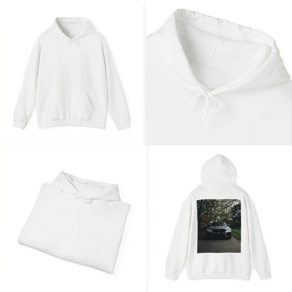 BMW M5 Front View Autumn Forest – Hoodies
