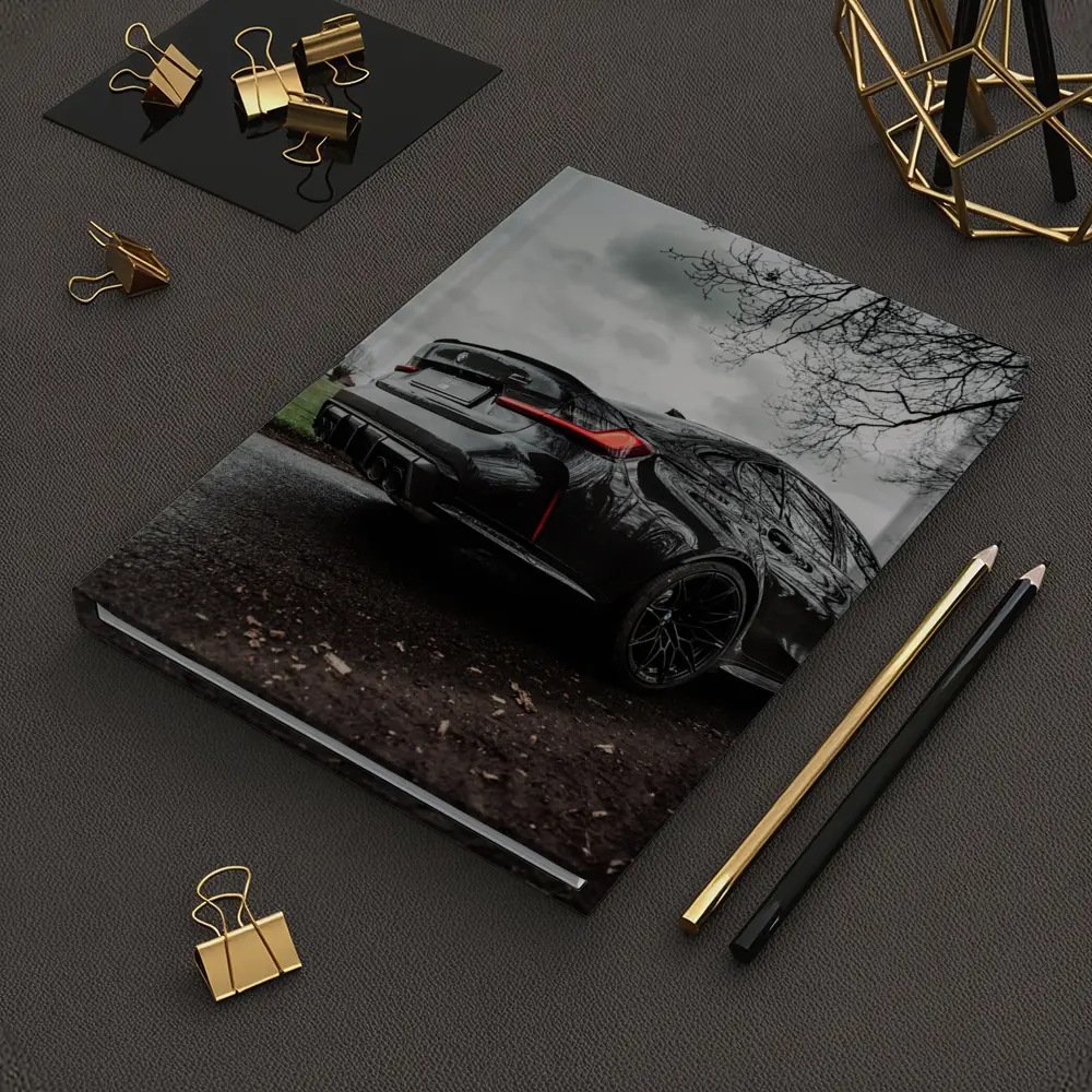 BMW M3 Black Sedan Wet Road Overcast – Notebooks
