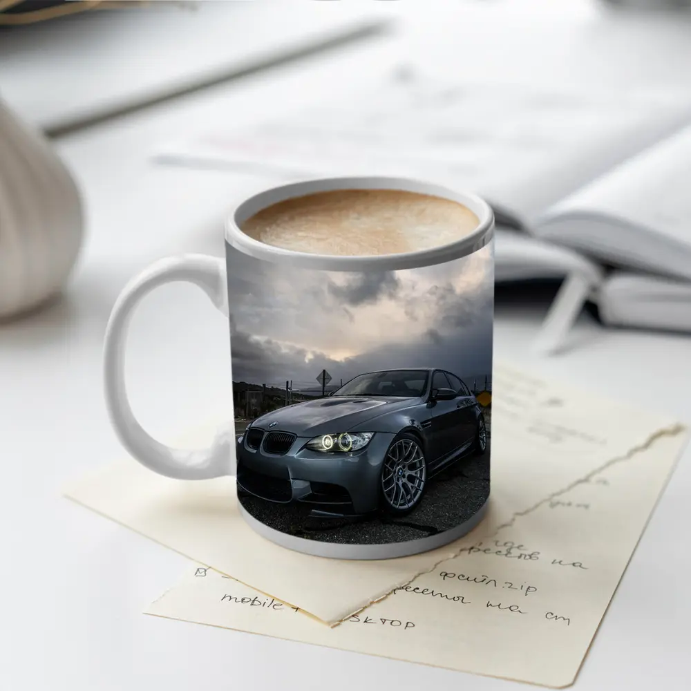BMW M3 Matte Gray Stormy Sky Road – Mugs