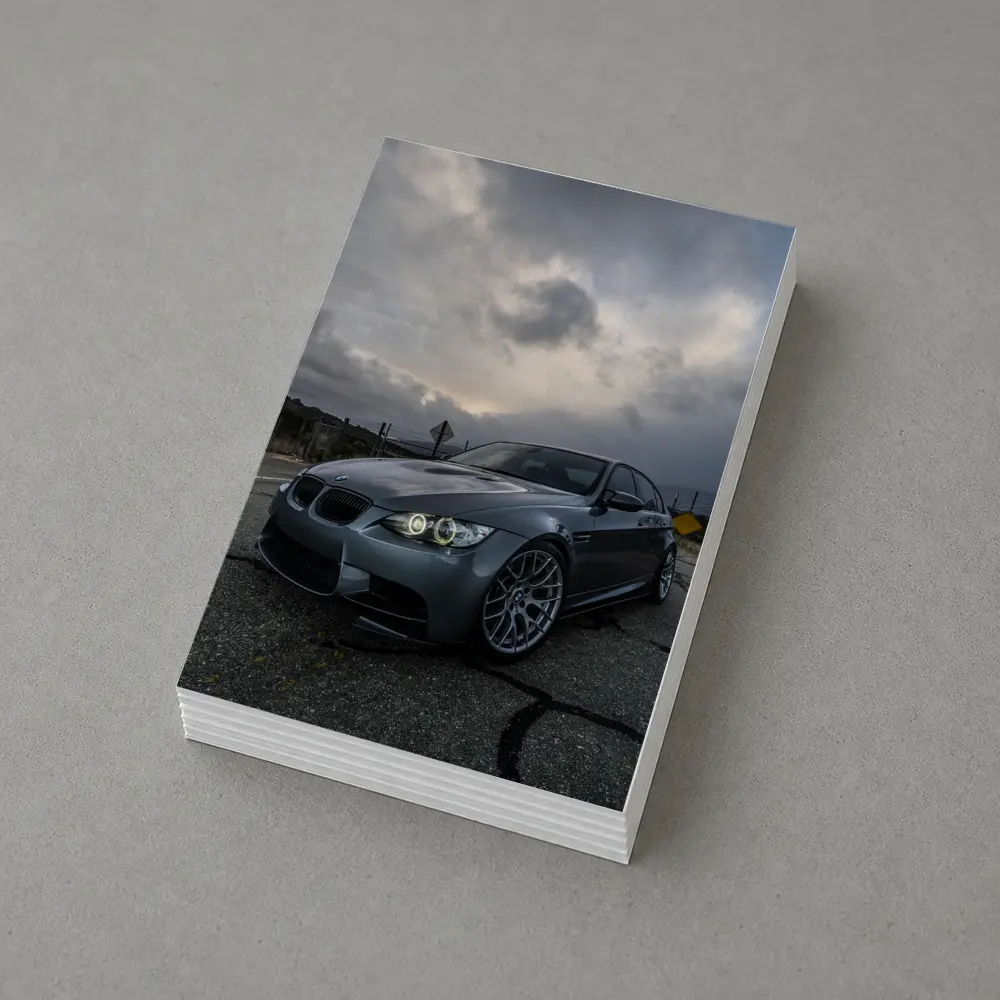 BMW M3 Matte Gray Stormy Sky Road – Postcards