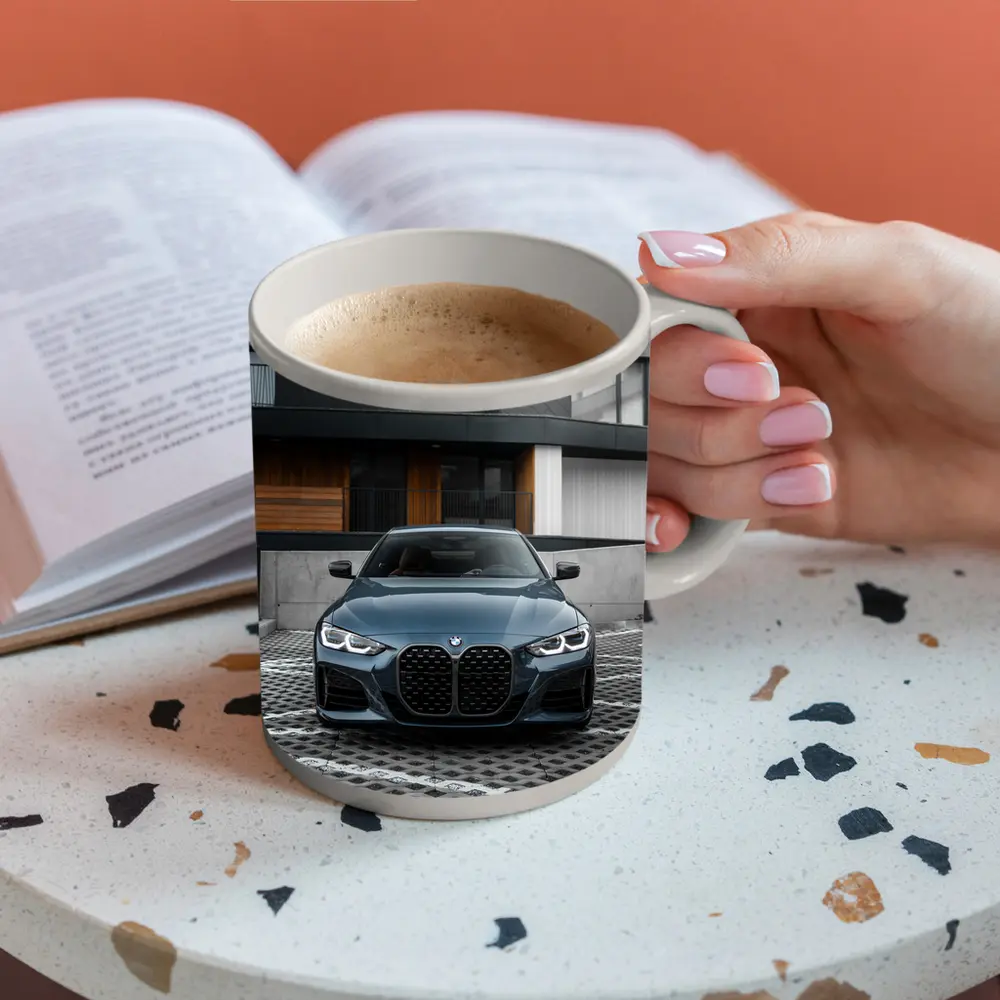 BMW 4 Series Front View Modern Architecture – Mugs