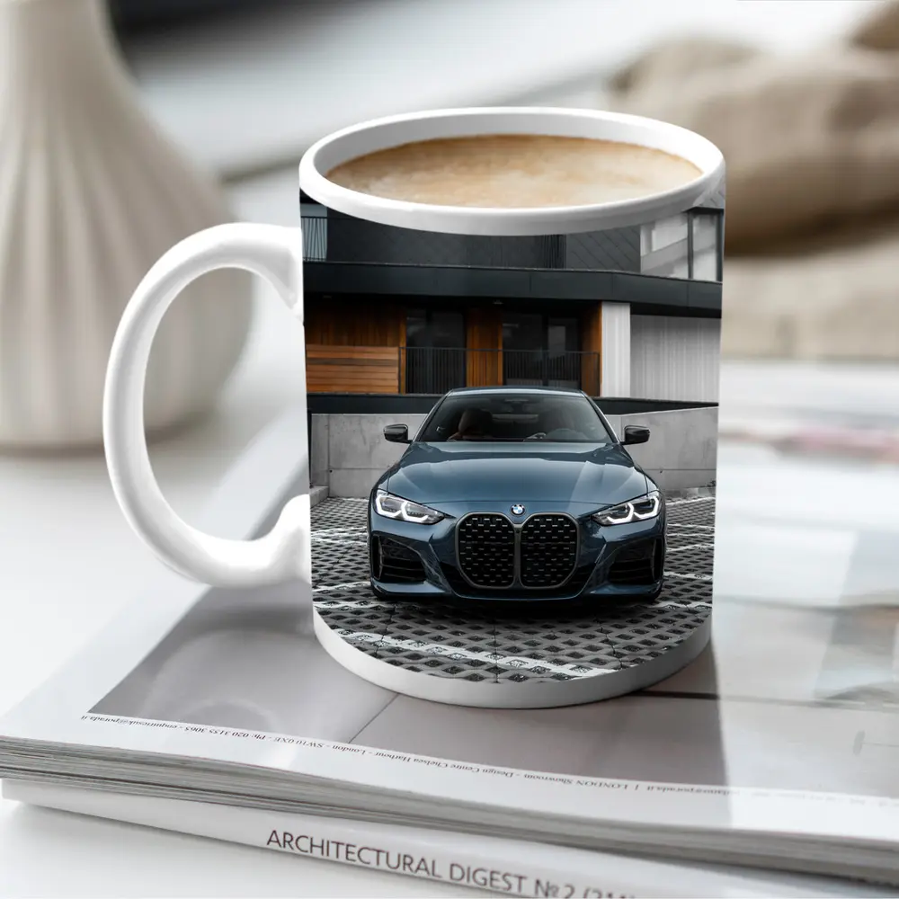 BMW 4 Series Front View Modern Architecture – Mugs