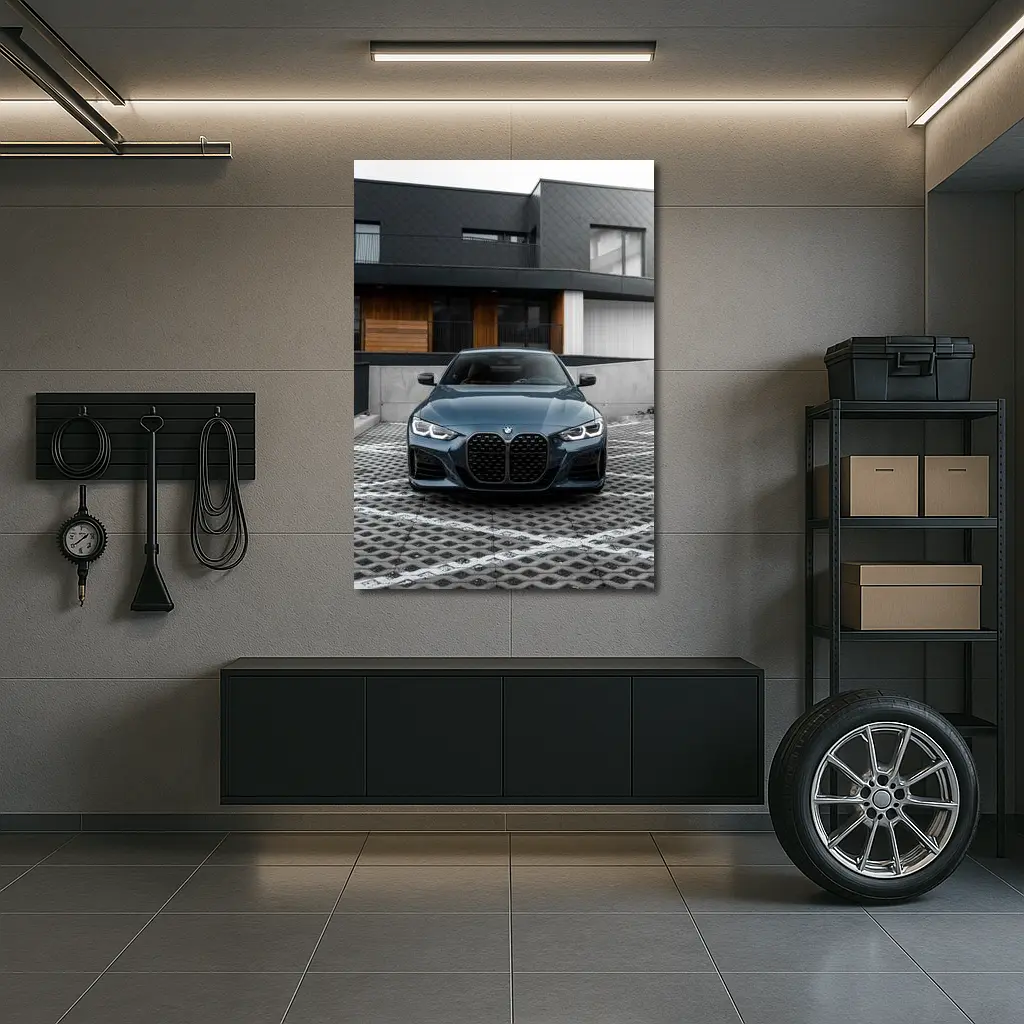 BMW 4 Series Front View Modern Architecture – Wall Art