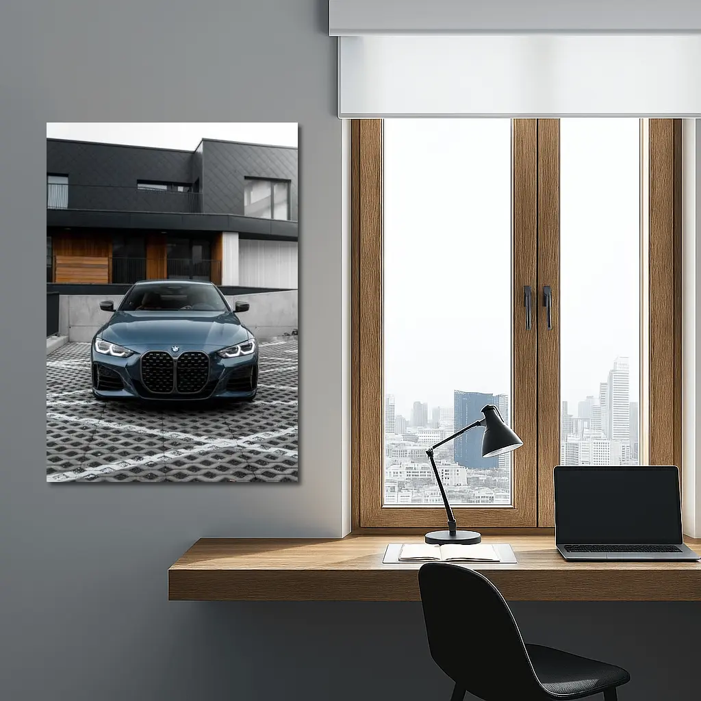 BMW 4 Series Front View Modern Architecture – Wall Art